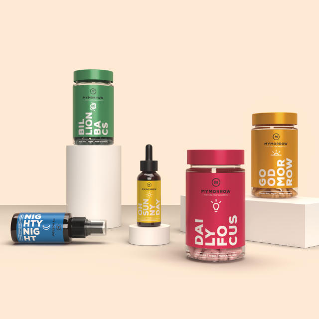 Packaging Design für die Supplementmakre Mymorrow