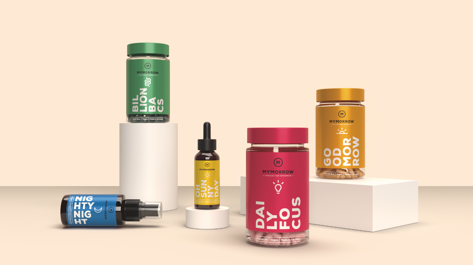 Packaging Design für Supplementmarke